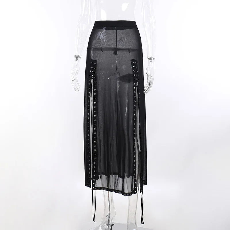 Skye Split Eyelet Skirt