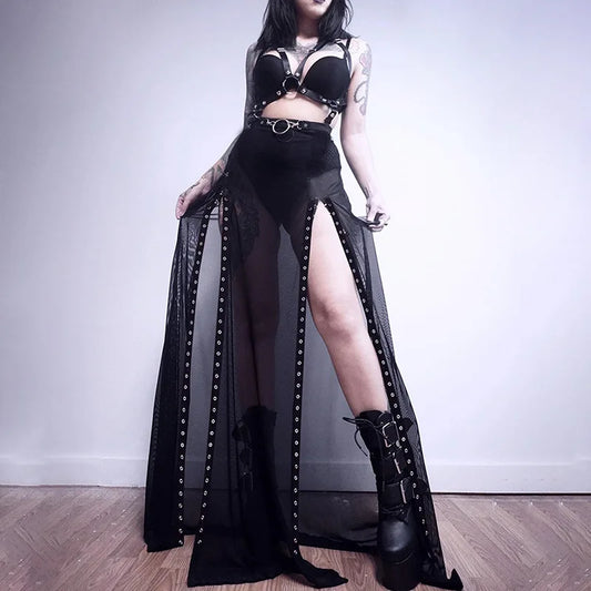 Skye Split Eyelet Skirt