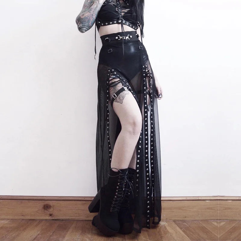 Skye Split Eyelet Skirt