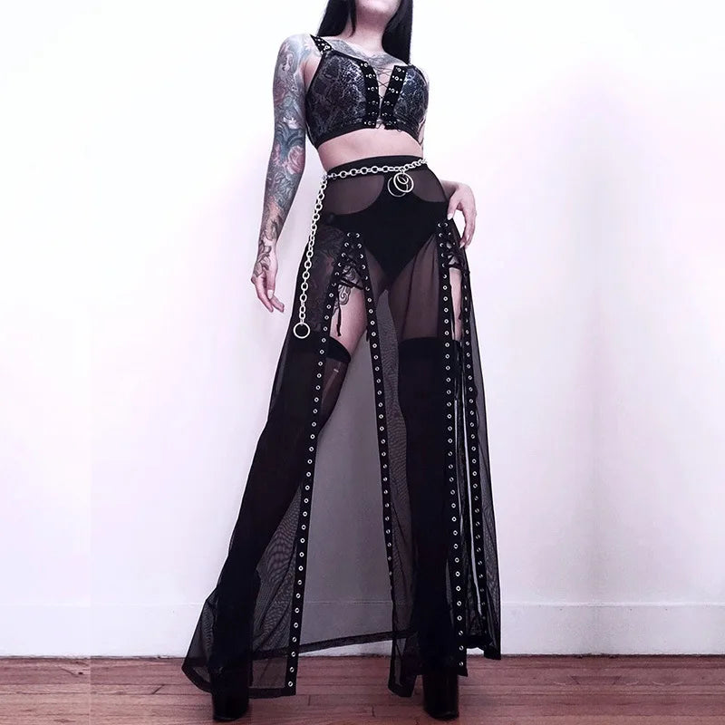 Skye Split Eyelet Skirt
